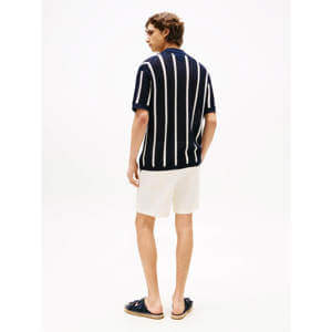 Tommy Hilfiger Relaxed Open Knit Stripe Short Sleeve Shirt